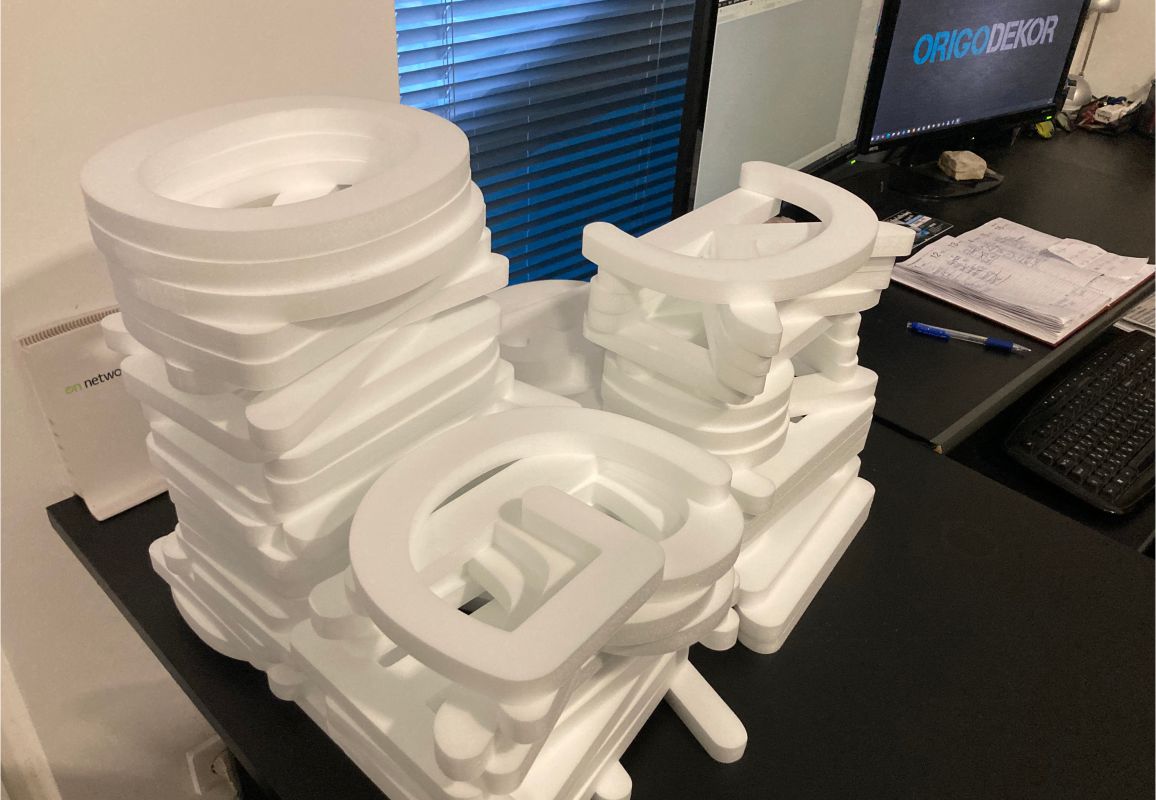 XPS betűk festés előtt