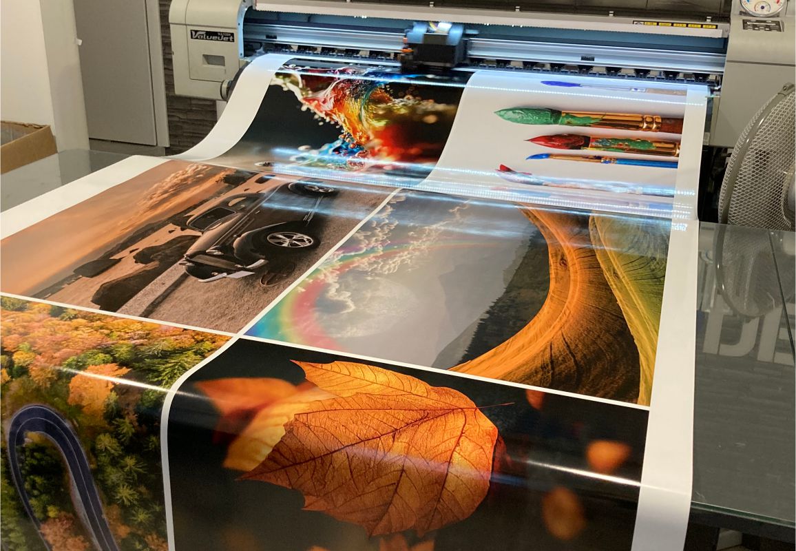 vászonképek nyomtatás közben