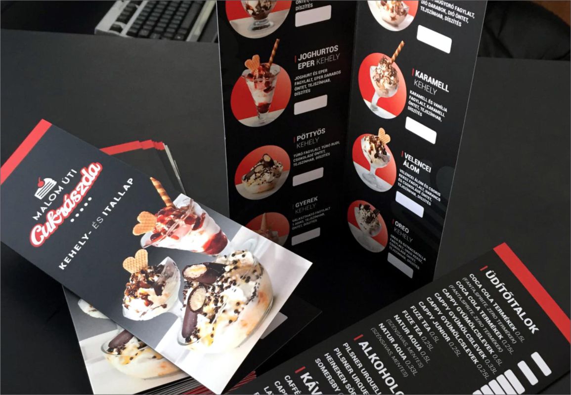 Árjegyzékek, árlapok tervezése, nyomtatása